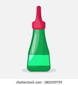 a bottle of vaccine vector illustration in flat style