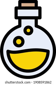 bottle vector color line icon