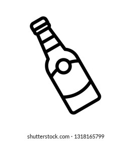 Bottle vector, Feast of Saint Patrick line style icon
