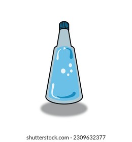 Eine Flasche Vektor gefüllt mit Wasser, kann für Symbole, Logos, Illustrationen, Vektorgrafiken usw. verwendet werden.