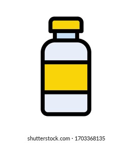 bottle vector flat color icon 