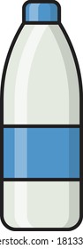 bottle vector flat color icon 