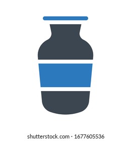 icono de color de glifo vectorial de botella 