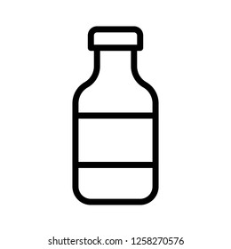 Bottle vector, grocery store related line design icon