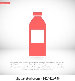 bottle vector icon 10 eps  , Lorem ipsum Flat design