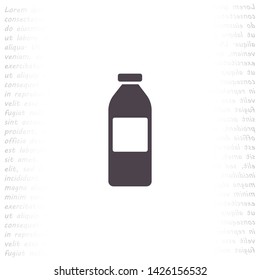bottle vector icon 10 eps  , Lorem ipsum Flat design