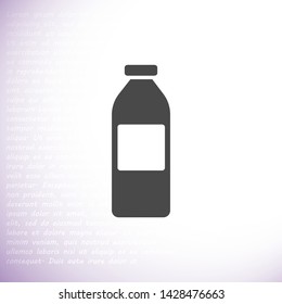 bottle vector icon 10 eps  , Lorem ipsum Flat design