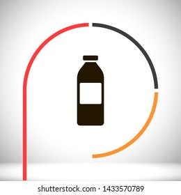 bottle vector icon 10 eps  , Lorem ipsum Flat design