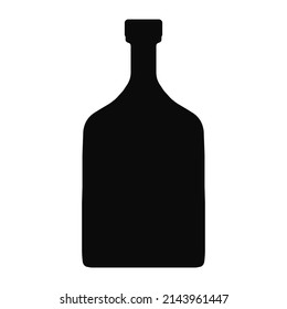 Icono de vector de botella color negro aislado en fondo blanco para el signo de reciclado de plástico, contenedor, agua, alcohol, cerveza, limonada. 10 pasos