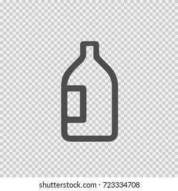 Bottle vector icon eps 10. Simple isolated symbol pictogram.