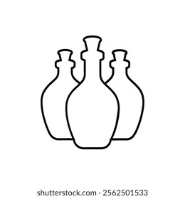  Bottle vector icon Illustration Vector Graphic of Bottle icon. Bottle silhouette, line art design.