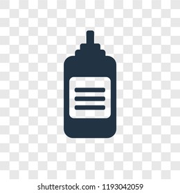 Bottle vector icon isolated on transparent background, Bottle transparency logo concept