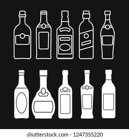 Bottle vector icon, for mobile and web design. Drink Bottle vector graphics