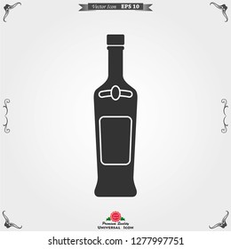 Bottle vector icon, for mobile and web design. Drink Bottle vector graphics