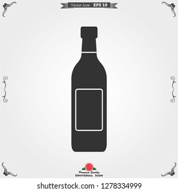 Bottle vector icon, for mobile and web design. Drink Bottle vector graphics