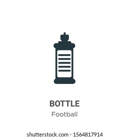 Bottle vector icon on white background. Flat vector bottle icon symbol sign from modern football collection for mobile concept and web apps design.