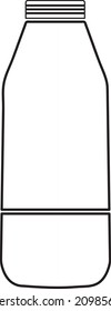 imagen de contorno de icono del vector del frasco sobre fondo blanco..eps