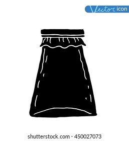 Bottle, vector illustration, black