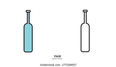 Bottle vector illustration lineal color and filled design