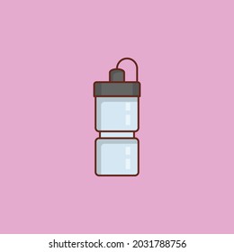 bottle Vector illustration on a transparent background. Premium quality symbols. Vector Line Flat color  icon for concept and graphic design.