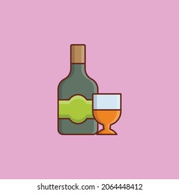 ilustración del vector del frasco en un fondo transparente. Símbolos de calidad premium. Icono de color plano de línea vectorial para el concepto y el diseño gráfico.