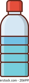 ilustración del vector del frasco en un fondo transparente. Símbolos de calidad premium. Icono de color plano de línea vectorial para el concepto y el diseño gráfico.