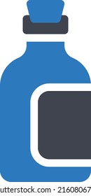 bottle Vector illustration on a transparent background. Premium quality symmbols. Glyphs vector icons for concept and graphic design.