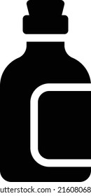 bottle Vector illustration on a transparent background. Premium quality symmbols. Glyphs vector icons for concept and graphic design.
