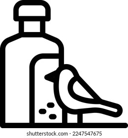 bottle Vector illustration on a transparent background. Premium quality symmbols. Thin line vector icons for concept and graphic design. 
