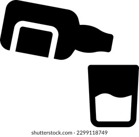 bottle Vector illustration on a transparent background. Premium quality symmbols. Glyphs vector icons for concept and graphic design. 
