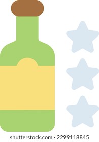 bottle Vector illustration on a transparent background. Premium quality symmbols. Line Color vector icons for concept and graphic design. 
