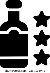 bottle  Vector illustration on a transparent background. Premium quality symmbols. Glyphs vector icons for concept and graphic design. 
