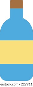 bottle Vector illustration on a transparent background. Premium quality symmbols. Line Color vector icons for concept and graphic design.