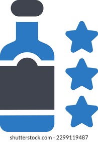 bottle  Vector illustration on a transparent background. Premium quality symmbols. Glyphs vector icons for concept and graphic design. 
