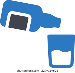bottle Vector illustration on a transparent background. Premium quality symmbols. Glyphs vector icons for concept and graphic design. 
