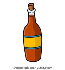 ilustración del vector del frasco, aislado en fondo blanco, vista superior