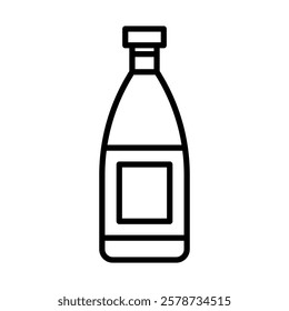 Bottle Vector Line Icon Design