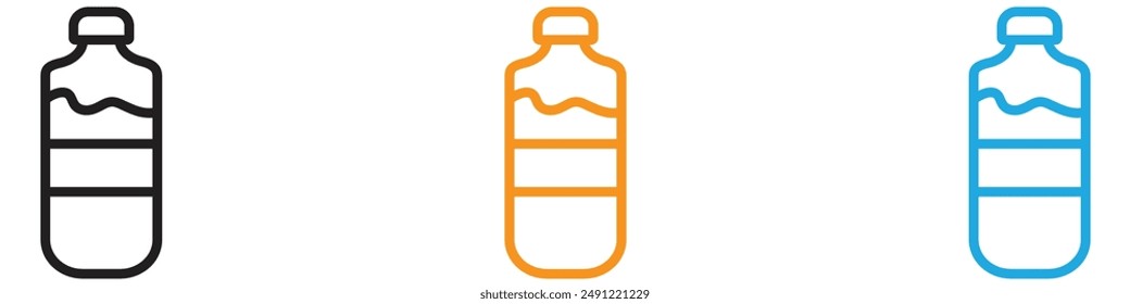 Bottle vector logo set collection for web app ui