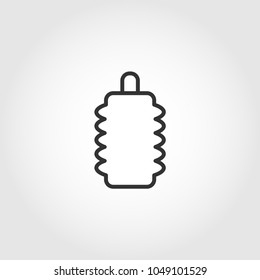 Bottle vector minimal isolated line icon.