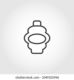 Bottle vector minimal isolated line icon.
