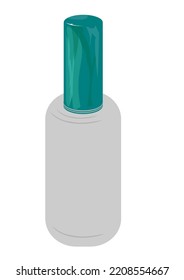capucha de crema verde blanca vectorial del frasco