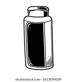 A Bottle vector silhouette art