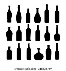 Bottle Vector Silhouette Set Illustration Stock Vector (Royalty Free ...