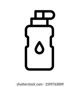 bottle vector thin line icon 