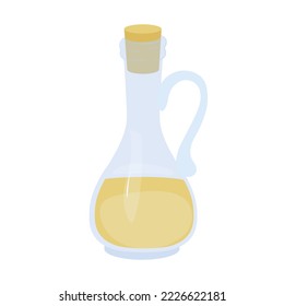 A bottle of vegetable oil. Vector stock illustration. Isolated on a white background.