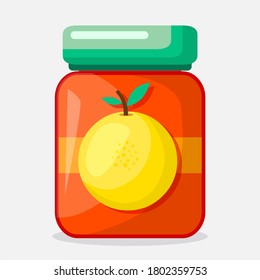 a bottle of vitamin c vector illustration in flat style