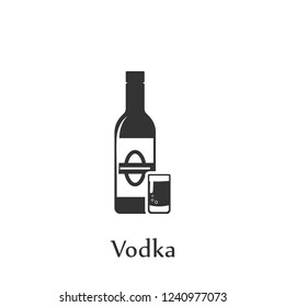 A bottle of vodka icon. Element of drink icon for mobile concept and web apps. Detailed A bottle of vodka icon can be used for web and mobile