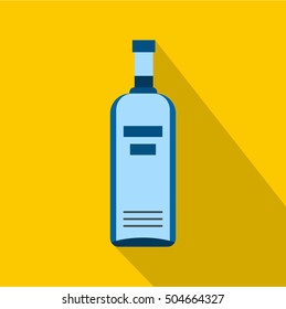 Bottle of vodka icon. Flat illustration of bottle of vodka vector icon for web