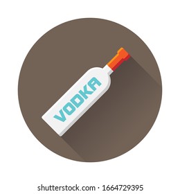 "Bottle of vodka " icon in retro style . Vector illustration icons