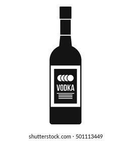 Bottle of vodka icon. Simple illustration of vodka bottle vector icon for web